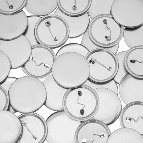 Set 400 componente pentru insigne personalizate 44 mm, blank-uri metalice cu ac de siguranta si folie transparenta, compatibile cu presa de insigne [3]