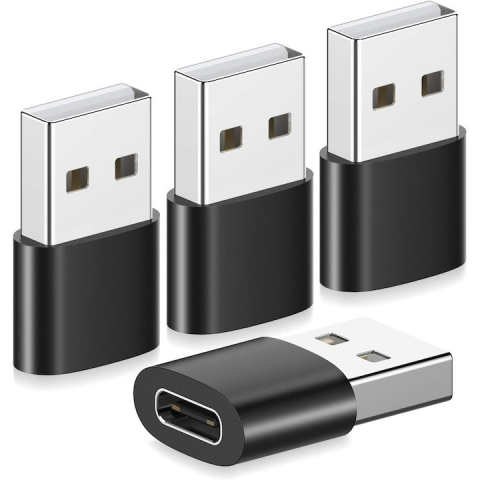 Diverse - Set 4x Adaptor mini USB tip C la USB, viteza rapida de transfer - Negru