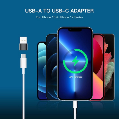 Set 4x Adaptor mini USB tip C la USB, viteza rapida de transfer - Negru [2]