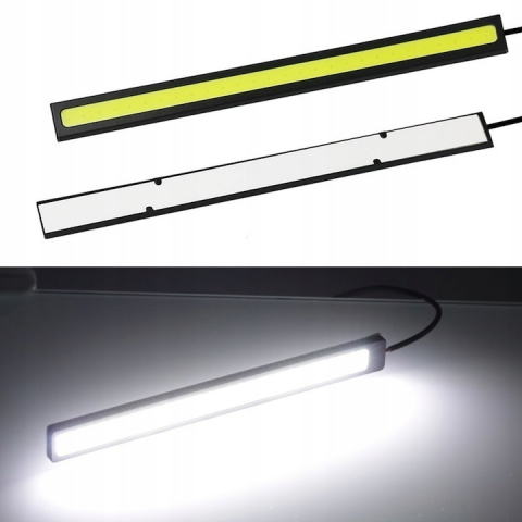Set 4x Banda auto LED, lumini de zi, putere 12W, 28 LED, culoare alba 6500K, lungime 17 cm [5]