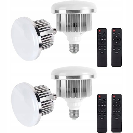 Becuri & Accesorii - Set 4x Bec foto LED 3 moduri de lumina,putere 85W,soclu E27 cu telecomanda control