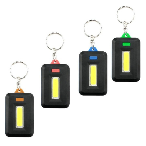 Lanterne pescuit - Set 4x mini lanterne LED de buzunar, tip breloc, 450 lumeni - Multicolor