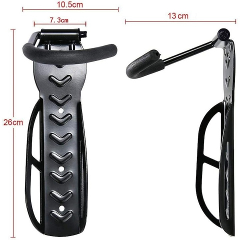 Set 4x suport universal din otel pentru biciclete, rezistent, anti zgarieturi - Negru [4]