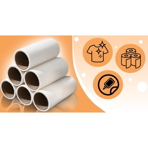 Set 5 rezerve pentru rola de curatat scame, 10 x 4.3 cm, alb [5]
