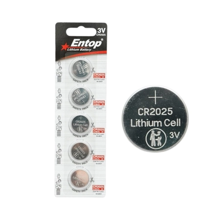 Casa - Set 5 baterii CR2025 3V litiu tip pastila, pentru ceasuri, telecomenzi, calculatoare si dispozitive electronice