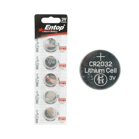 Diverse uz casnic - Set 5 baterii CR2032 3V litiu tip pastila, baterii rotunde pentru telecomenzi, ceasuri, cantare, calculatoare si dispozitive electronice