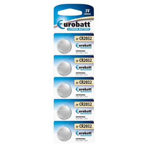 CASA & GRADINA - Set 5 baterii CR2032 Lithium 3V, alimentare pentru telecomenzi, ceasuri si dispozitive electronice compacte