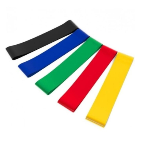 Set 5 benzi elastice de antrenament, pentru fitness, gimnastica, yoga si recuperare, niveluri diferite de rezistenta 2.2 kg – 21.8 kg, multicolore [7]
