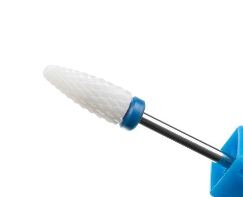 Set 5 capete ceramice pentru freza electrica unghii, tija 2.35 mm, 1.5 x 1.5 x 7 cm, pentru gel si semipermanenta [2]