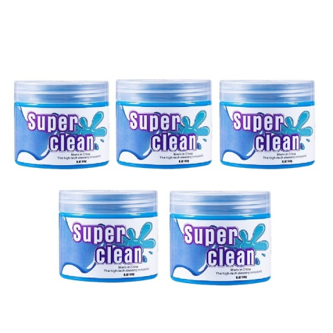 CASA & GRADINA - Set 5 cutii cu slime, gel pentru curatarea spatiilor greu accesibile, multifunctional - Albastru