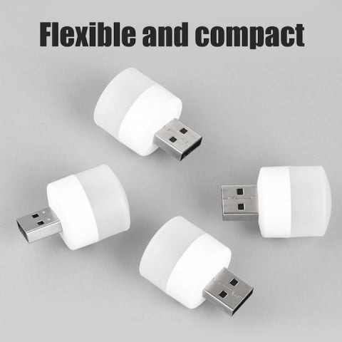 Set 5 mini lampi LED de veghe, USB, portabile, lumina calda [2]