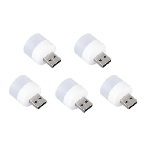 Iluminat LED - Set 5 mini lampi LED de veghe, USB, portabile, lumina calda