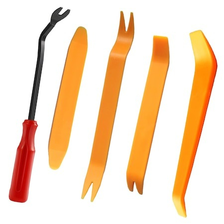 Alte articole auto - Set 5 piese de demontare auto, 4 elemente din plastic + 1 element metalic