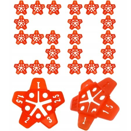 Gresie si faianta - Set 50 distantiere reutilizabile pentru gresie tip stea 1-3 mm
