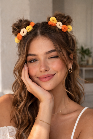 Set 50 elastice par galben si portocaliu, fixare sigura, borcan transparent depozitare [3]