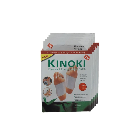 Alifii si tratamente - Set 50 plasturi kinoki pentru detoxifiere a organismului si drenaj limfatic, eliminare toxine prin talpi, utilizare zilnica, Dactylion®