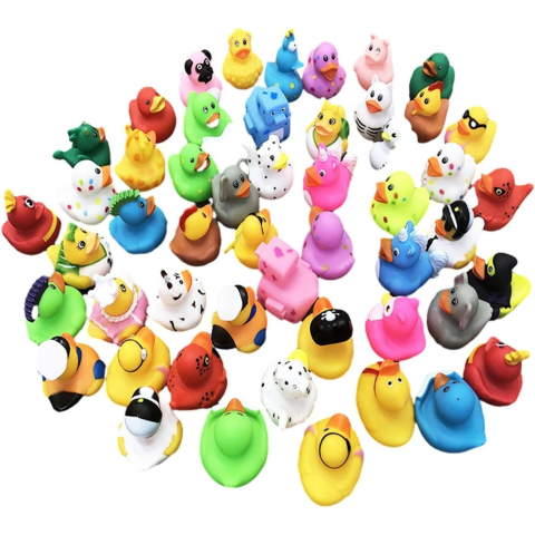 JOCURI ȘI JUCĂRII - Set 50 ratuste de baie multicolore, 6 x 5,5 x 5,5 cm, modele variate