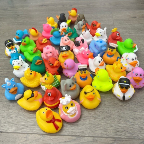 Set 50 ratuste de baie multicolore, 6 x 5,5 x 5,5 cm, modele variate [7]
