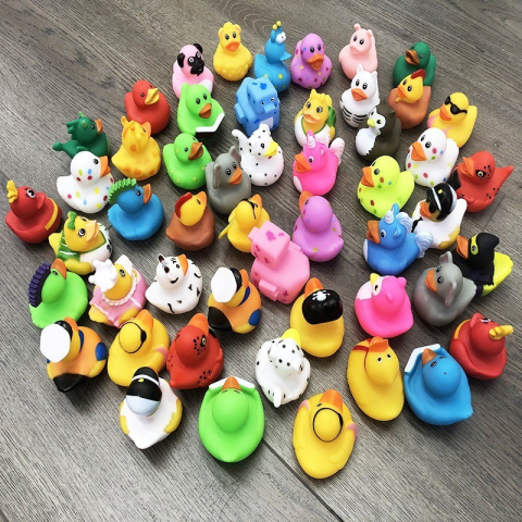 Set 50 ratuste de baie multicolore, 6 x 5,5 x 5,5 cm, modele variate [5]