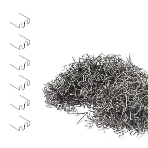 Set 500 capse sudura plastic model S, grosime 0.8 mm, reparatii bara auto si fisuri, otel tungsten, pentru pistol lipit [1]