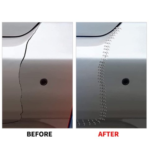 Set 500 capse sudura plastic model S, grosime 0.8 mm, reparatii bara auto si fisuri, otel tungsten, pentru pistol lipit [10]