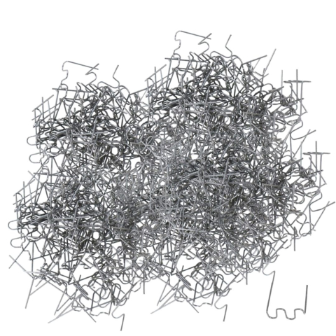 CASA & GRADINA - Set 500 capse sudura plastic model S, grosime 0.8 mm, reparatii bara auto si fisuri, otel tungsten, pentru pistol lipit