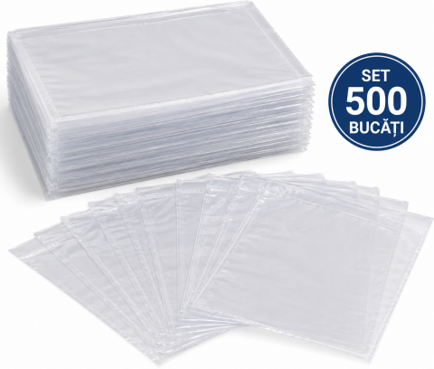 Diverse accesorii papetarie - Set 500 plicuri de curier tip cangur C6, 175 x 132 mm, transparente, autoadezive, pentru AWB, facturi si documente de transport