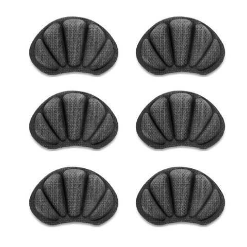 Accesorii incaltaminte - Set 6 branturi cu pernite pentru calcaie, designe ingrosat - Negru