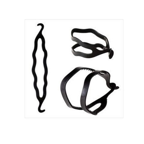 Set 6 cleme pentru prinderea parului, din plastic - Negru [1]