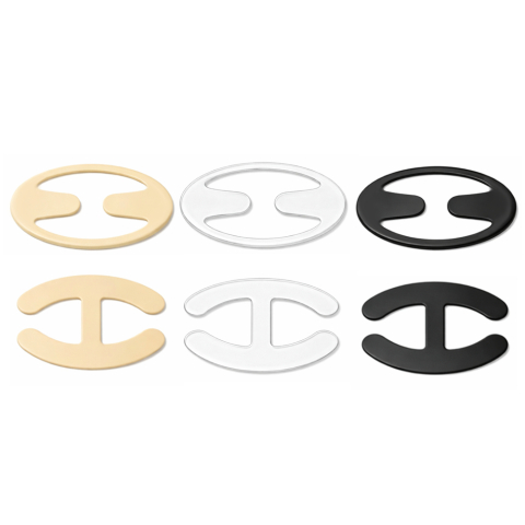 Set 6 clipsuri pentru bretele sutien, tip H si E, transparent, marime universala, fixare sigura, reutilizabile