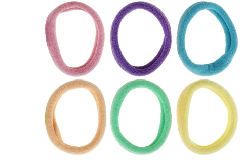 ÎNGRIJIRE PERSONALĂ - Set 6 elastice pentru par, culori vii – material moale, elastic, rezistent si delicat cu parul