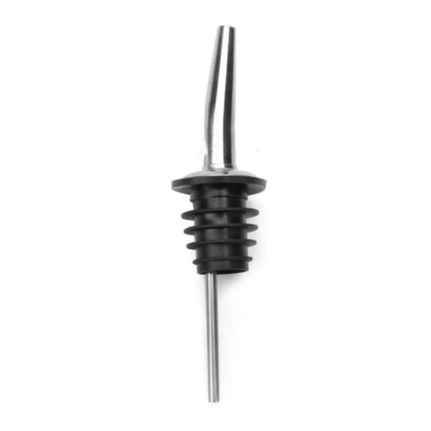 Set 6 picuratoare profesionale cu capac negru 10.5 cm, diametru 2.5 cm, dozatoare din inox cu silicon pentru alcool, ulei si siropuri [2]