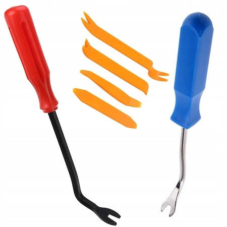 Alte articole auto - Set 6 piese demontare auto, clipsuri cu 2 extractoare metalice