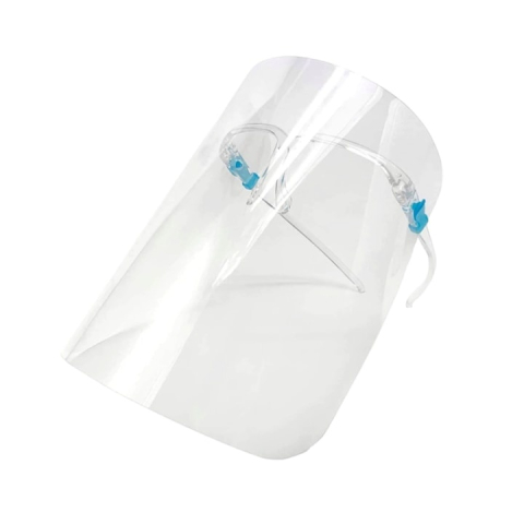 Set 6 rame si 12 viziere de protectie, transparente, antiaburire, reutilizabile si interschimbabile, pentru copii si adulti, protectie 180°