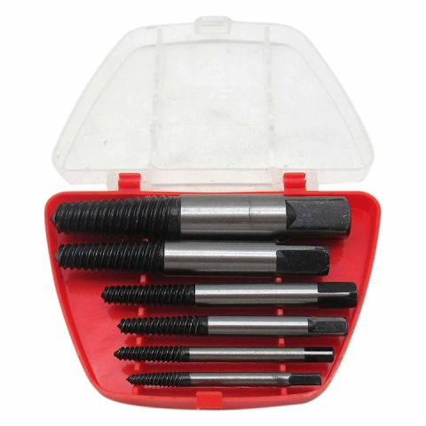 Diverse Unelte - Set 6 suruburi extractoare pentru filete uzate,suruburi rupte cu carcasa depozitare inclusa