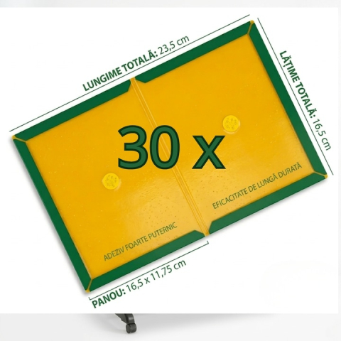 Set 30 capcane adezive pentru soareci si sobolani, tip carte, carton cu lipici non toxic 32g, 23.5 x 16.5 cm, verde [5]