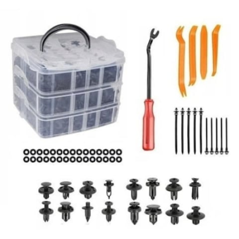 Alte articole auto - Set 620 clipsuri/cleme auto, Universale, 4 instrumente demontare, extractor metalic, soricei de prindere si butoni