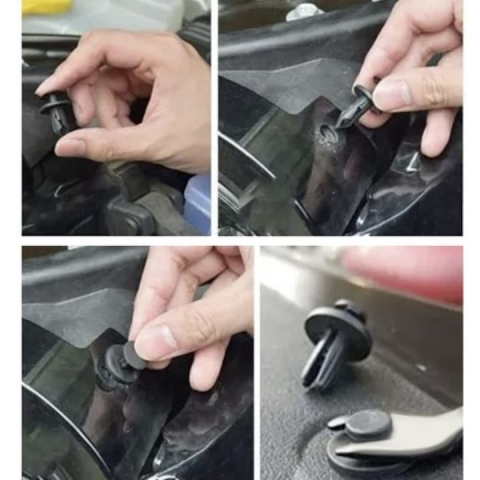 Set 620 clipsuri universale auto, 5 chei extractoare, 16 tipuri de pini, 18 dimensiuni diferite, plastic, negru, cutie depozitare – kit complet pentru reparatii si fixari auto [4]