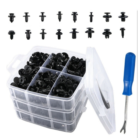 Alte articole auto - Set 620 clipsuri/cleme auto, universale, diverse dimensiuni + extractor metalic