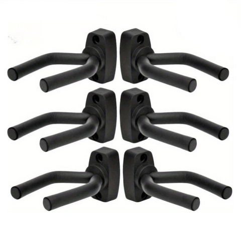 CASA & GRADINA - Set 6x suport de perete pentru chitara, acoperit cu spuma, 11 cm, universal, negru