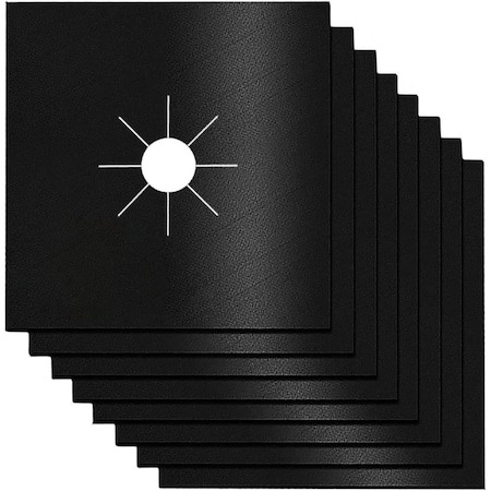 Diverse bucatarie - Set 8 folii detasabile de protectie pentru aragaz, din teflon - Negru