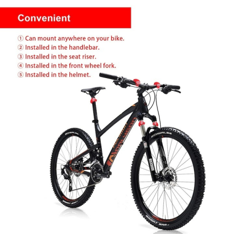 Set 8 lampi silicon pentru bicicleta, cu lumina alba, 3 moduri de luminare, impermeabile, culoare Negru+rosu [5]