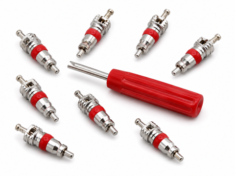 Set 8 Miezuri Ventil Rosii si Surubelnita pentru Valve [1]
