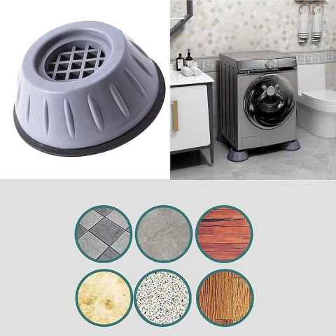 Set 8 picioare pentru masina de spalat si orice tip de mobilier, anti zgomot, antiderapante,  79 mm [1]