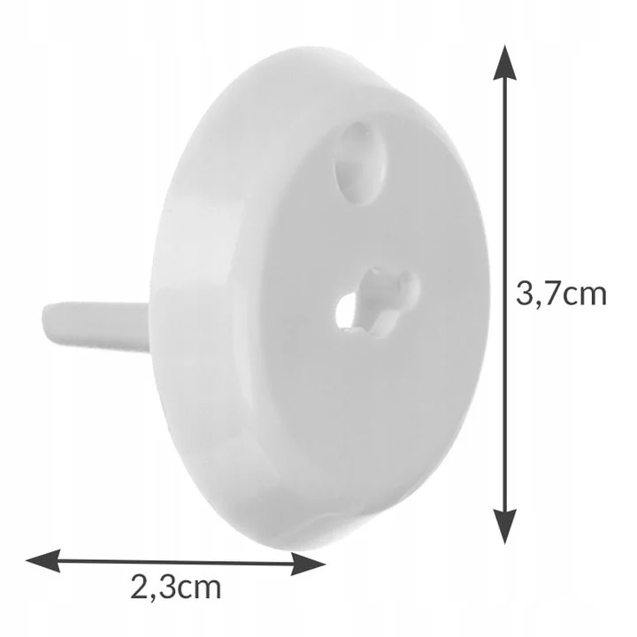 Set 8 Protectii pentru Prize cu 2 Chei de Deblocare, Sistem de Siguranta pentru Copii, ABS Rezistent, Alb, 3.7 x 2.3 cm [2]