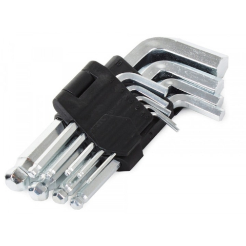 Diverse Unelte - Set 9 imbusi hexagonali chrome vanadium, scurti 13 cm , 1.5-10 mm