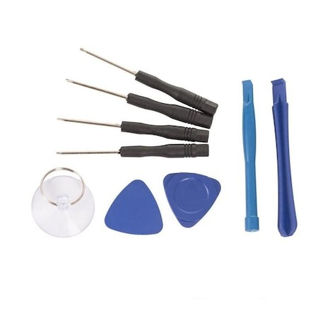 Surubelnite si biti - Set 9 instrumente pentru reparatii telefoane cu 4 surubelnite - Negru/Albastru