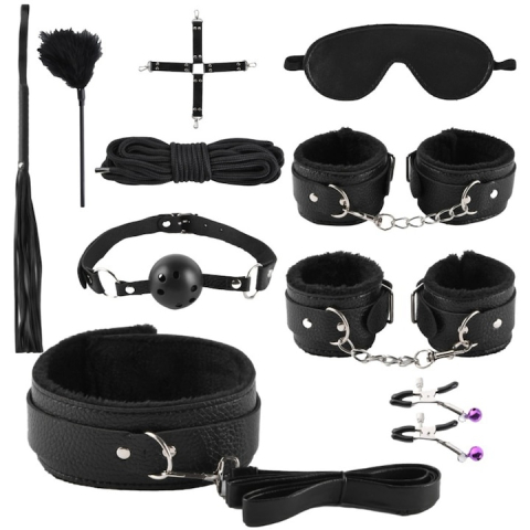 Alte obiecte cadou - Set accesorii din plus cu 10 piese, pentru jocuri de rol si relaxare, culoare neagra