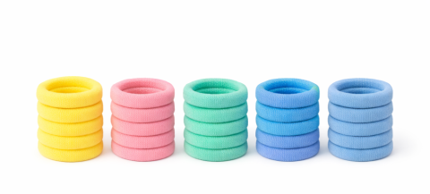 Set accesorii par 18 elastice 1.5 cm si 5 cleme model fluturas 3 cm, multicolor [4]