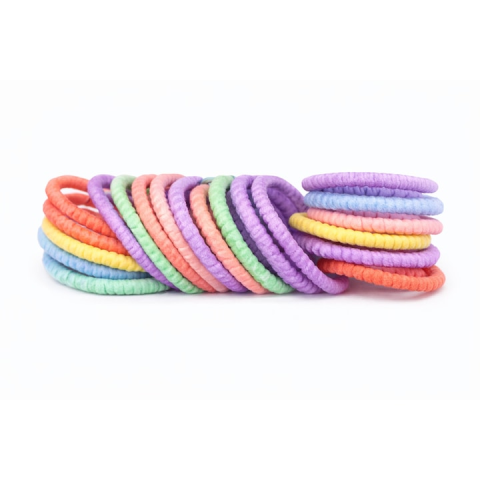 Set accesorii par 26 elastice, 20 elastice spiralate, 20 elastice 2 cm, 5 cleme steluta 0.8 cm, multicolor, cutie organizator [6]